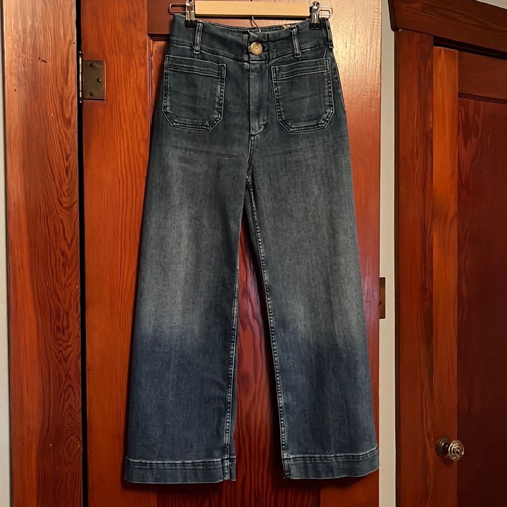 Anthropologie Maeve collette wide leg crop jeans